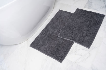 Two Piece Chenille Bath Mat Set