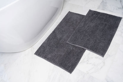 Two Piece Chenille Bath Mat Set