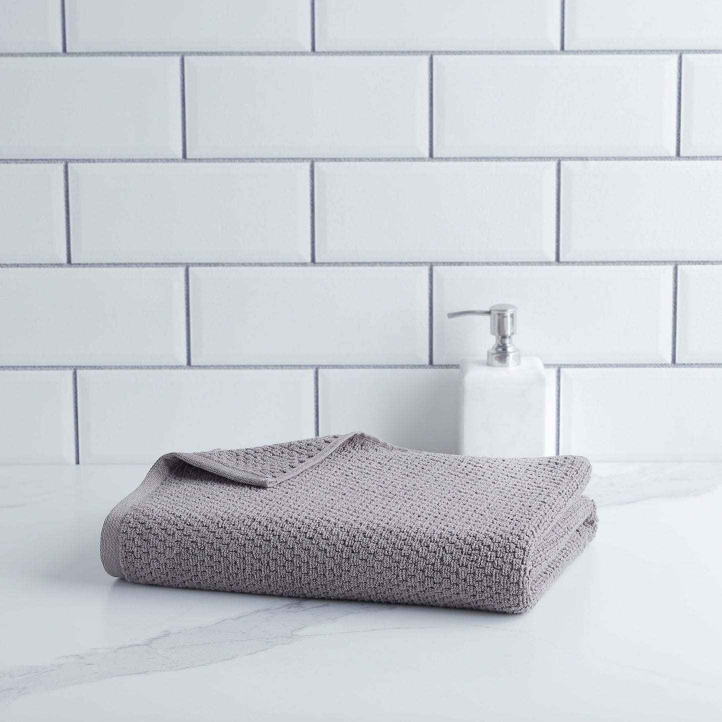 Popcorn Textured Towel, Bath Towel, Dark Grey