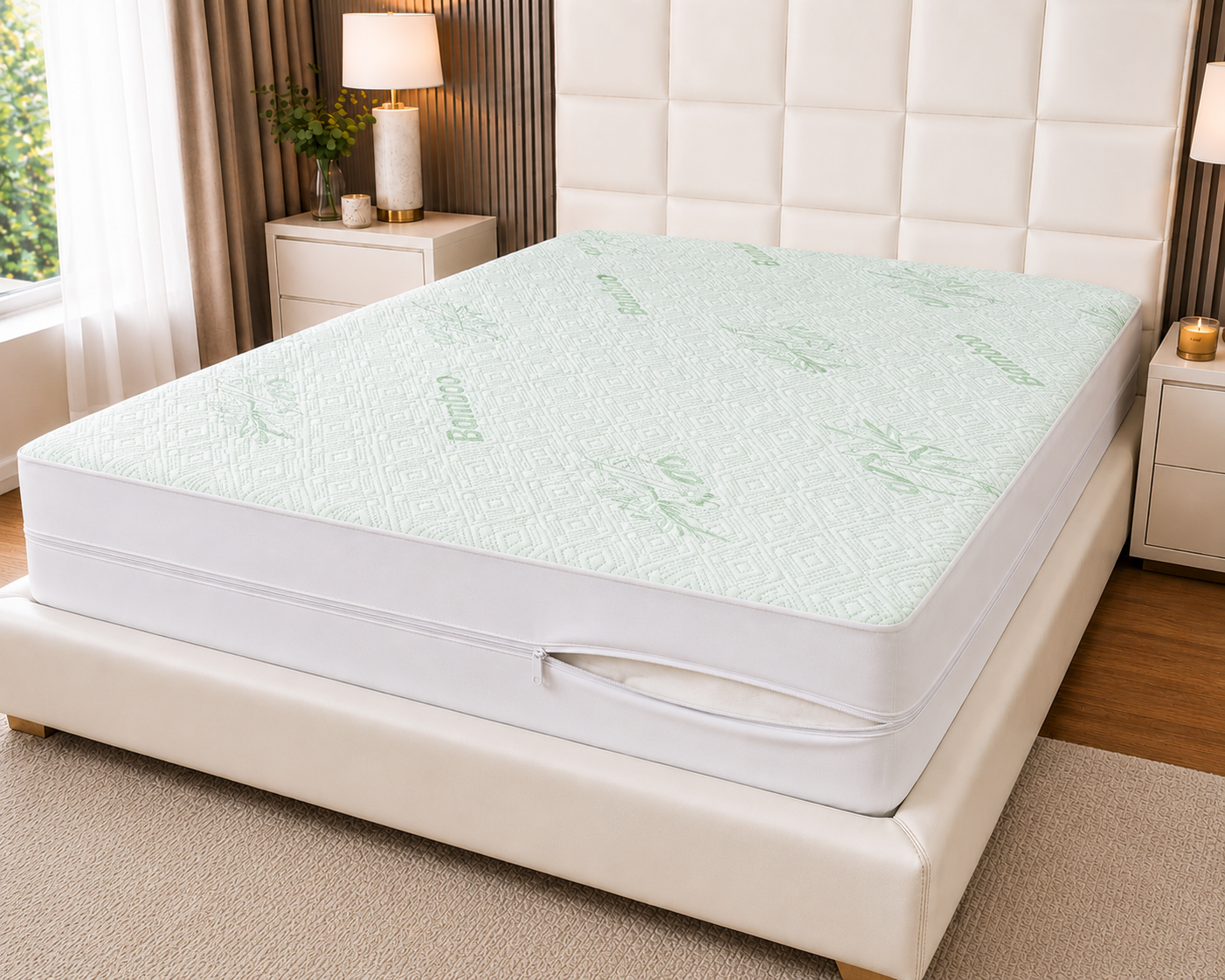 Zippered Bamboo Mattress Encasement