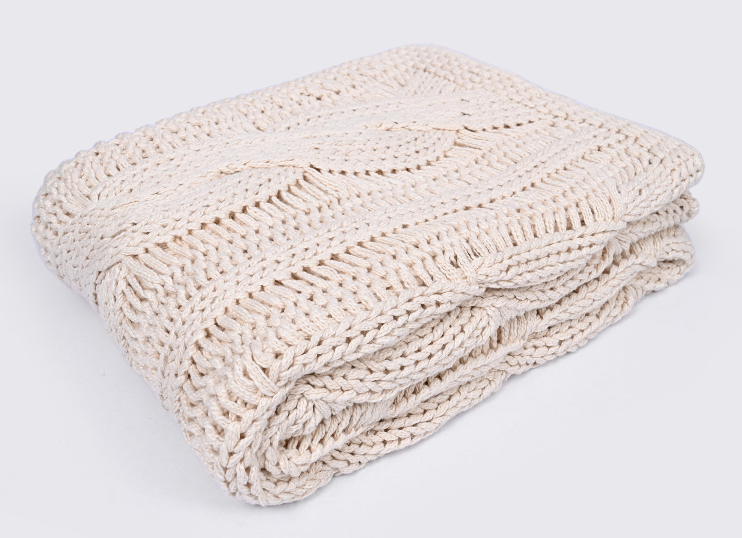 Chunky Cable Knit Throw