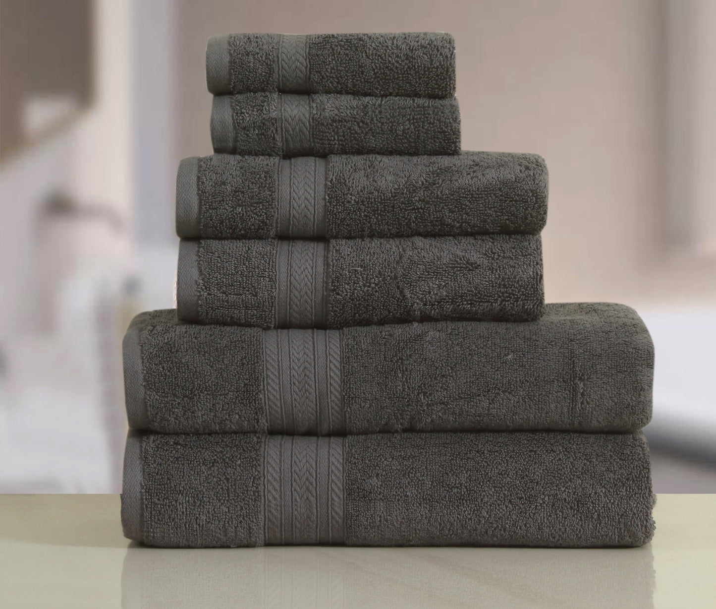 100% Cotton 6-Piece Towel Set