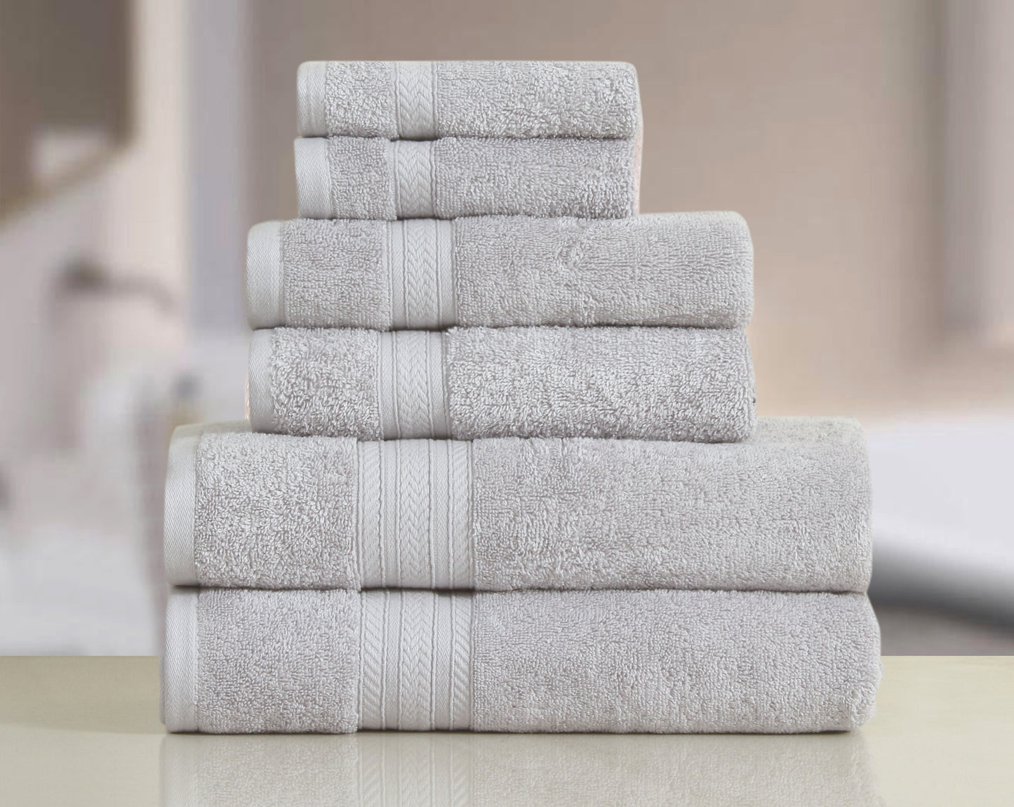 100% Cotton 6-Piece Towel Set