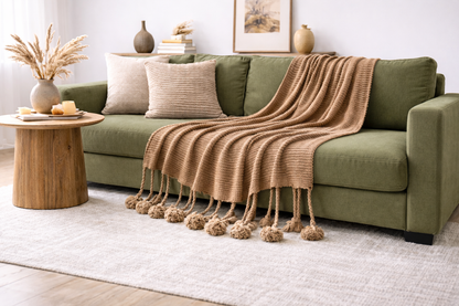 Tassel Knit Throw