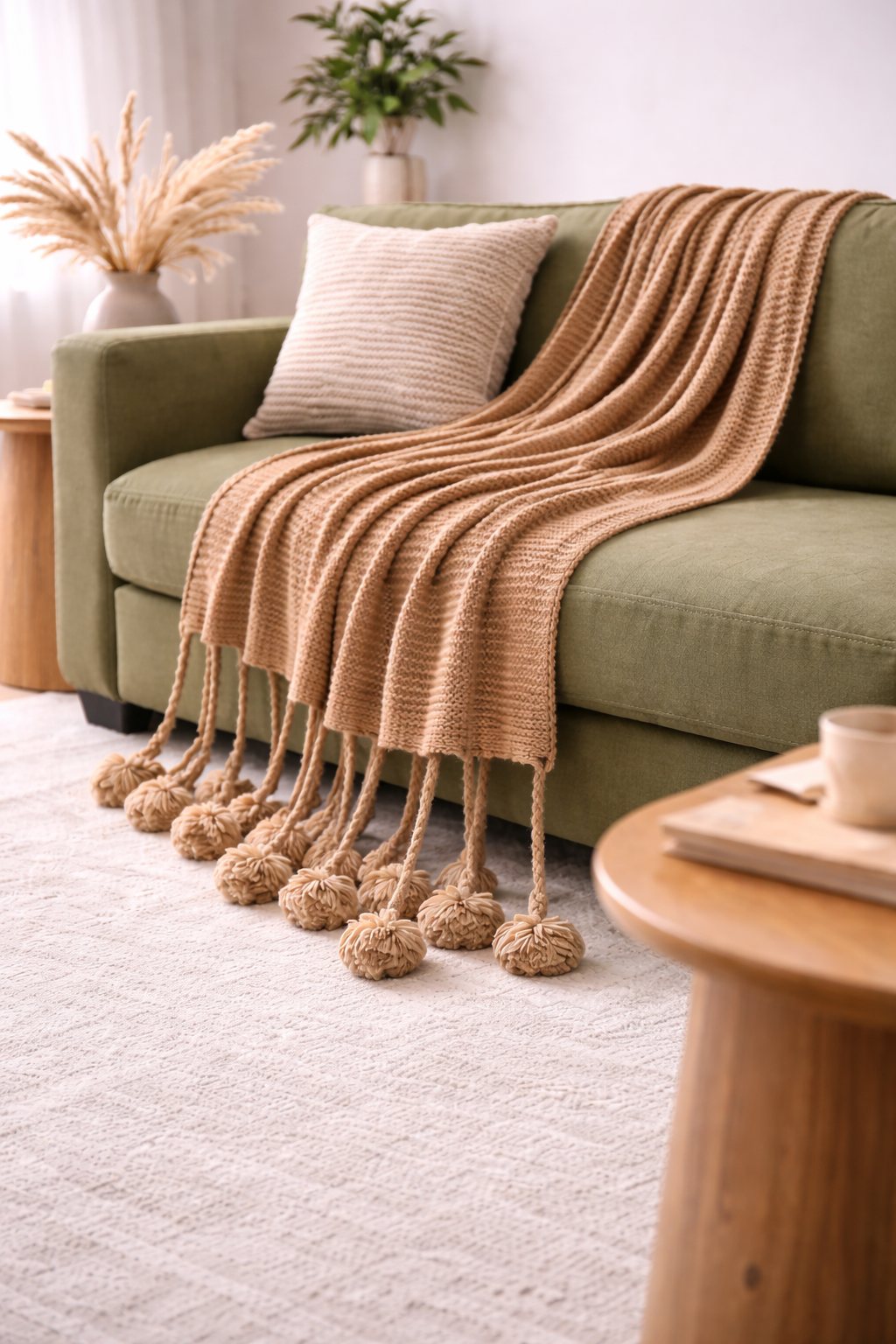 Tassel Knit Throw