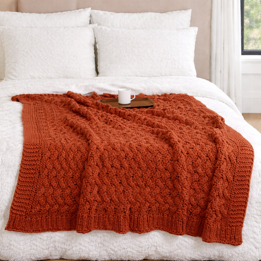 Chevron Knit Throw