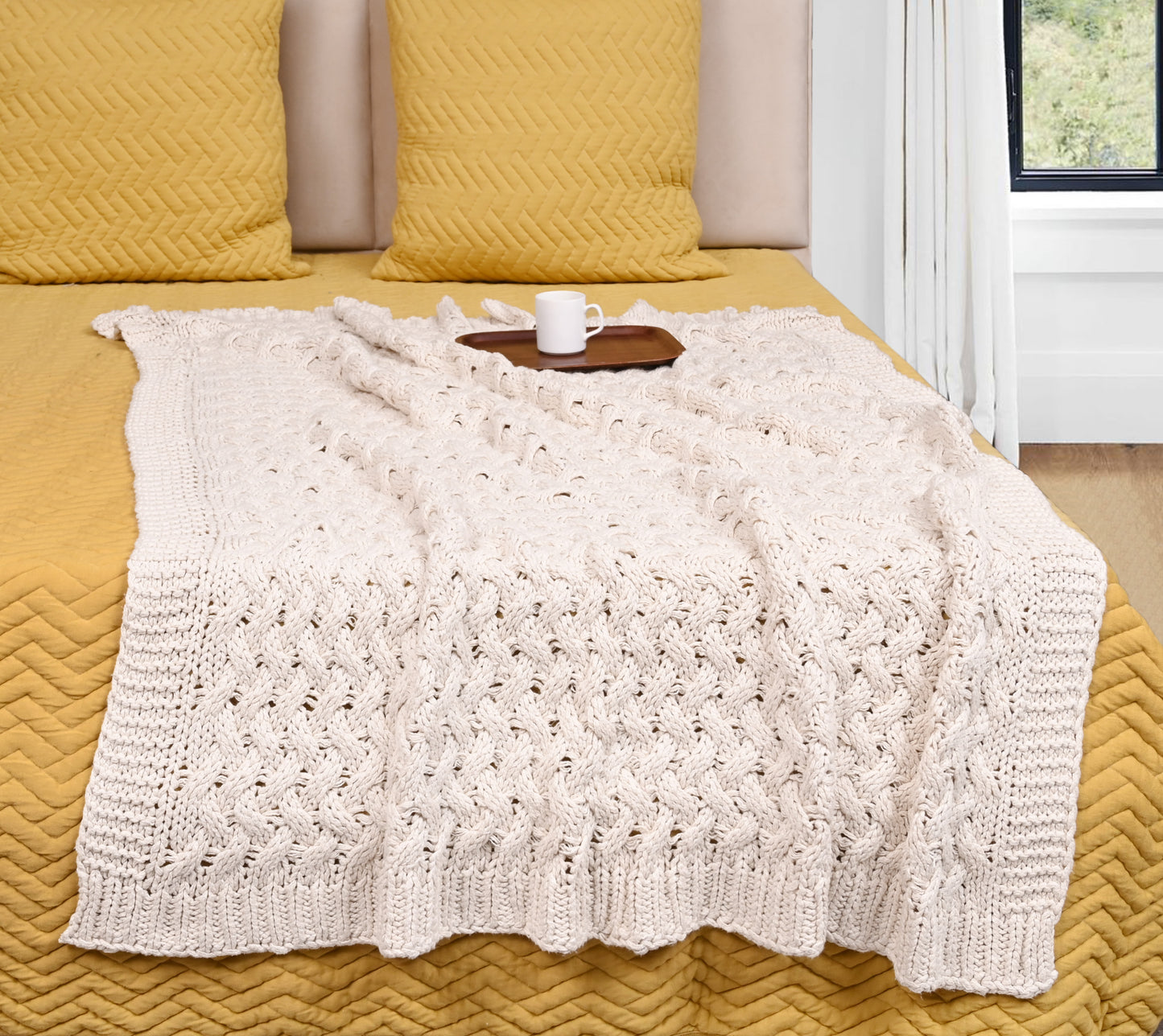 Chevron Knit Throw